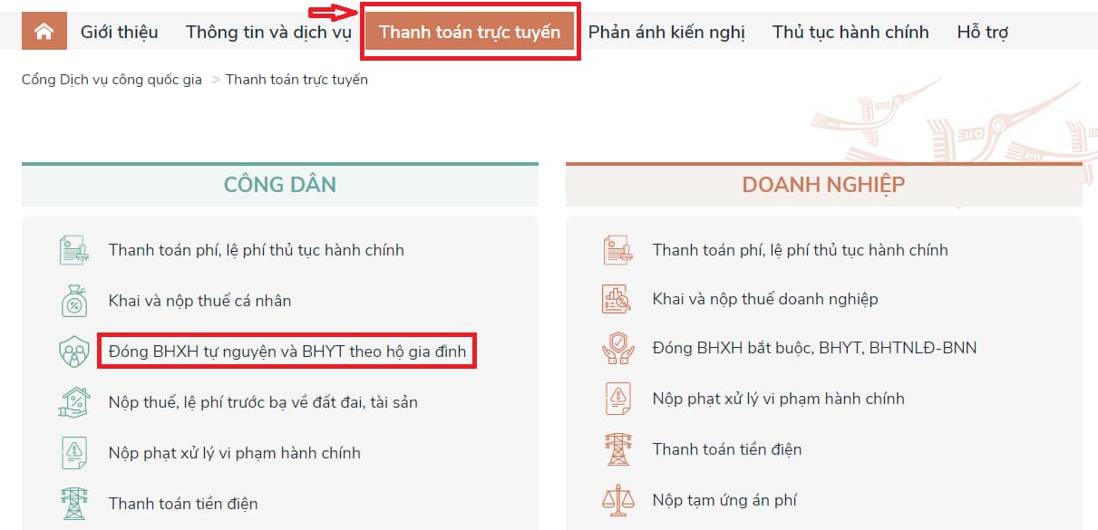 Hướng dẫn cách gia hạn thẻ BHYT theo hộ gia đình online