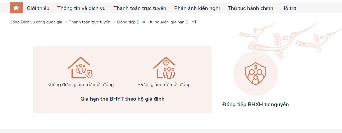 Hướng dẫn cách gia hạn thẻ BHYT theo hộ gia đình online