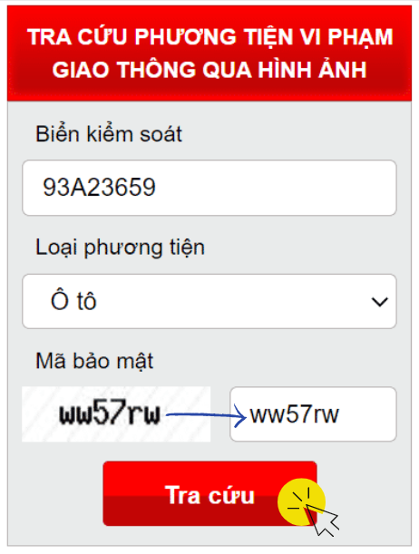 Cách tra cứu phương tiện vi phạm giao thông qua hình ảnh thế nào?