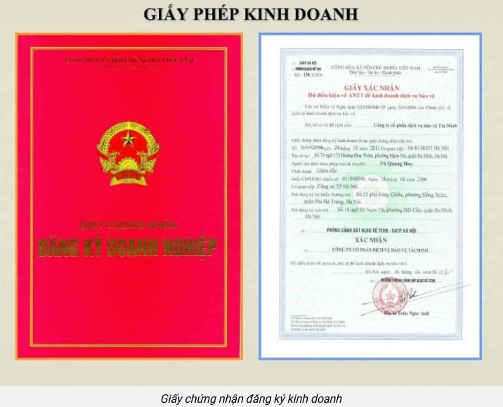 Giấy phép kinh doanh của công ty