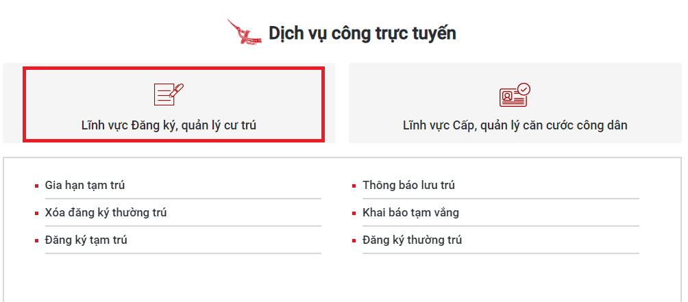 Hướng dẫn đăng ký xác nhận cư trú online dùng thay sổ hộ khẩu