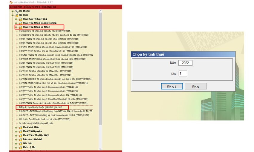Thủ tục cắt giảm người phụ thuộc online trên phần mềm HTKK