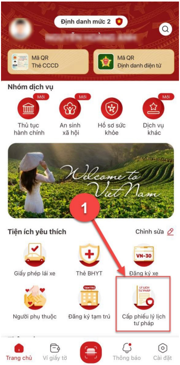 Hướng dẫn cấp phiếu lý lịch tư pháp qua Vneid nhanh gọn
