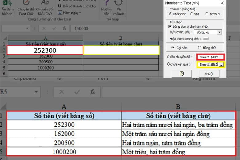 Đổi số thành chữ trong Excel như thế nào?