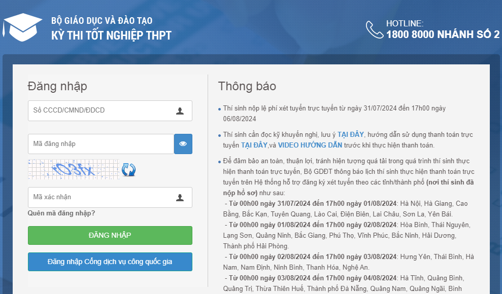 Hướng dẫn xác nhận nhập học đại học trực tuyến 2024