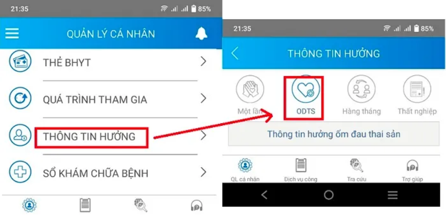 Cách tra cứu thông tin hưởng chế độ ốm đau, thai sản trên VssID?