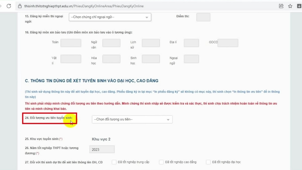 Cách đăng ký thi tốt nghiệp THPT trực tuyến năm 2024 chi tiết