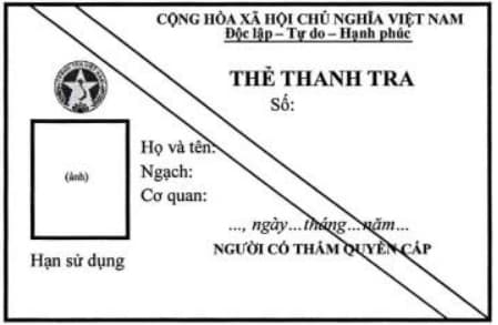 Mẫu Thẻ thanh tra mới nhất được áp dụng từ ngày 15/6/2024?