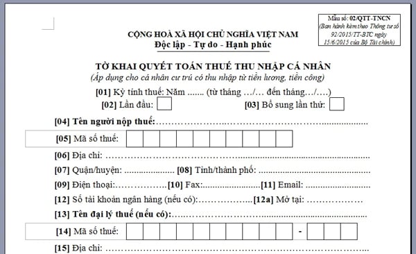 Cách tra cứu trạng thái của tờ khai quyết toán thuế TNCN?