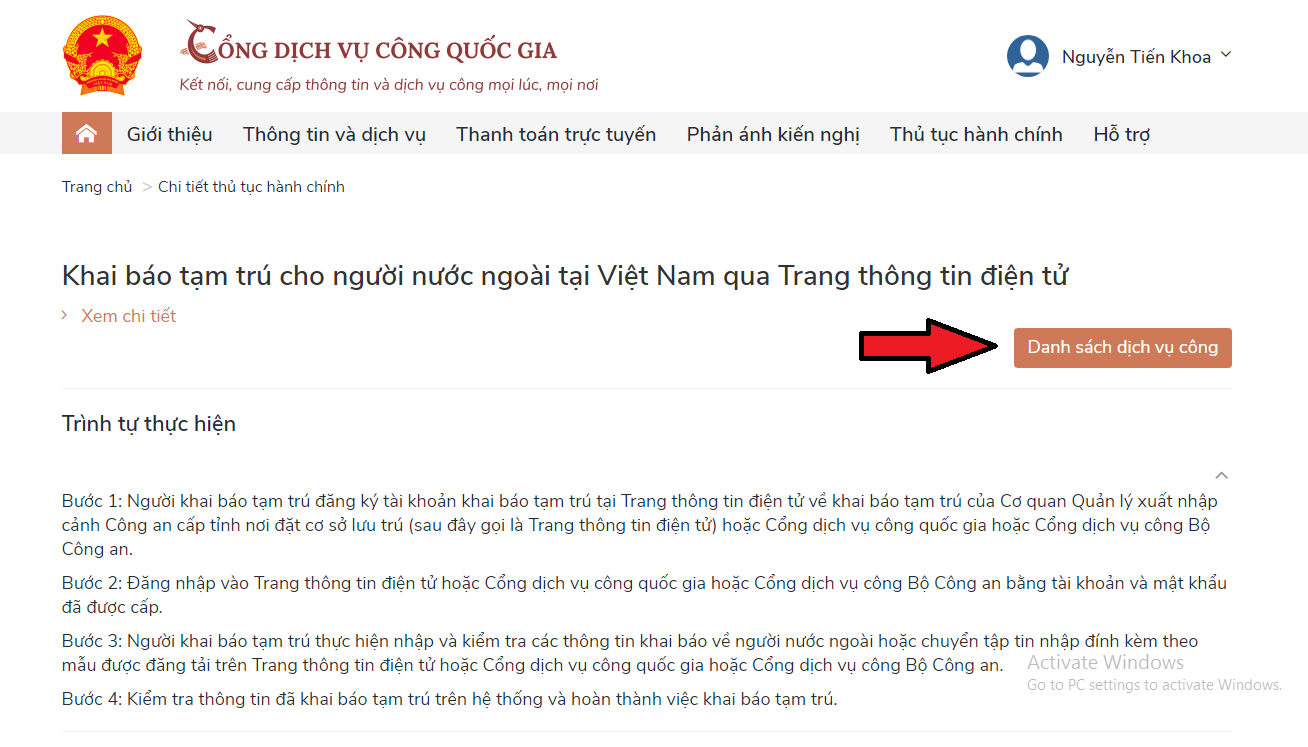 Khai báo tạm trú cho người nước ngoài Hà Nội