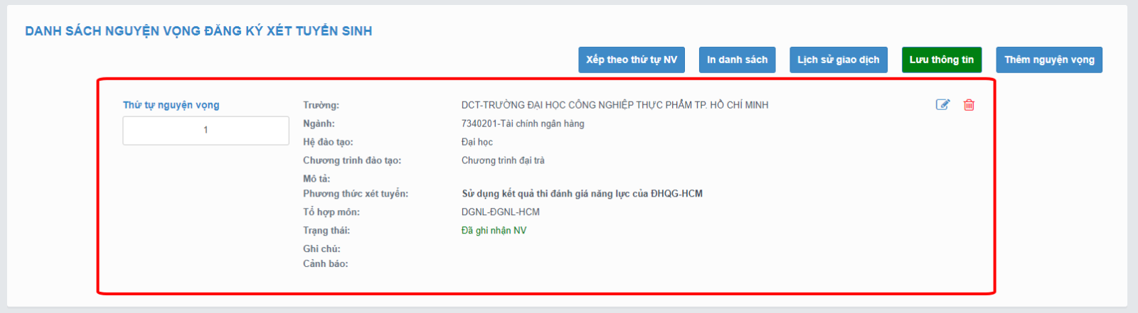 Hướng dẫn đăng ký nguyện vọng đại học 2024 thử nghiệm