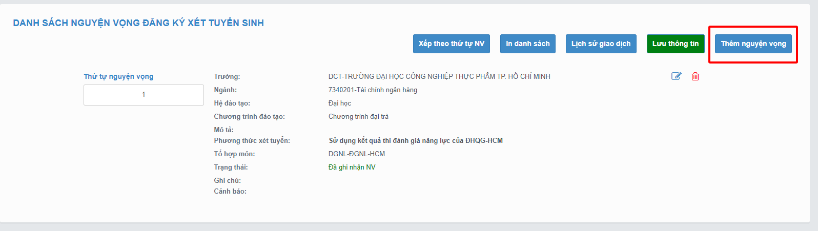 Hướng dẫn đăng ký nguyện vọng đại học 2024 thử nghiệm