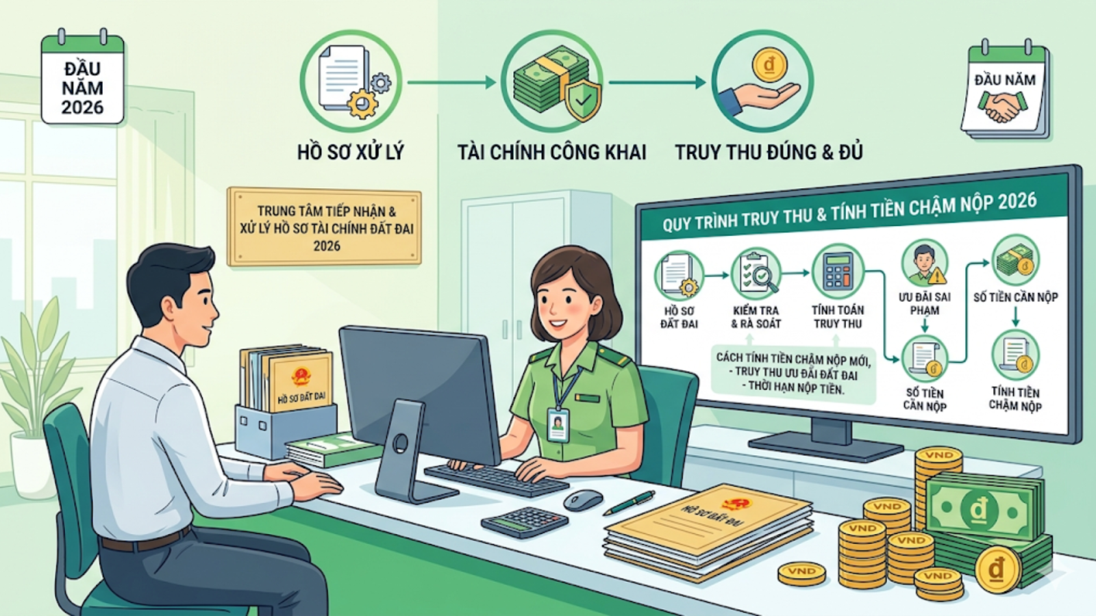 Truy thu và tính tiền chậm nộp khi hưởng sai ưu đãi đất đai theo Nghị định 50/2026/NĐ-CP