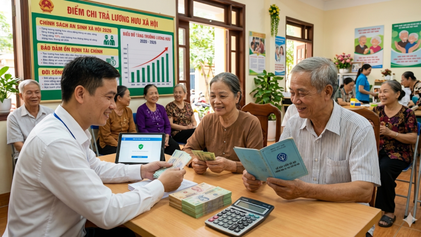 Lộ trình tăng lương hưu và các loại trợ cấp, phụ cấp năm 2026 theo Công văn 38