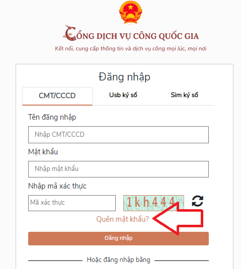 Cách lấy lại mật khẩu tài khoản Cổng dịch vụ công quốc gia nhanh nhất