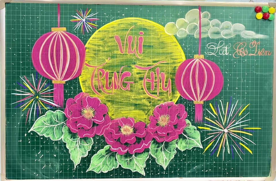 Các mẫu trang trí bảng Tết Trung thu đẹp, ấn tượng nhất 2024