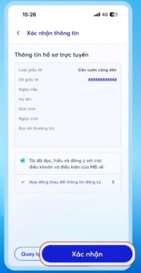 Cách xác thực sinh trắc học ngân hàng MBBank đầy đủ, chi tiết nhất