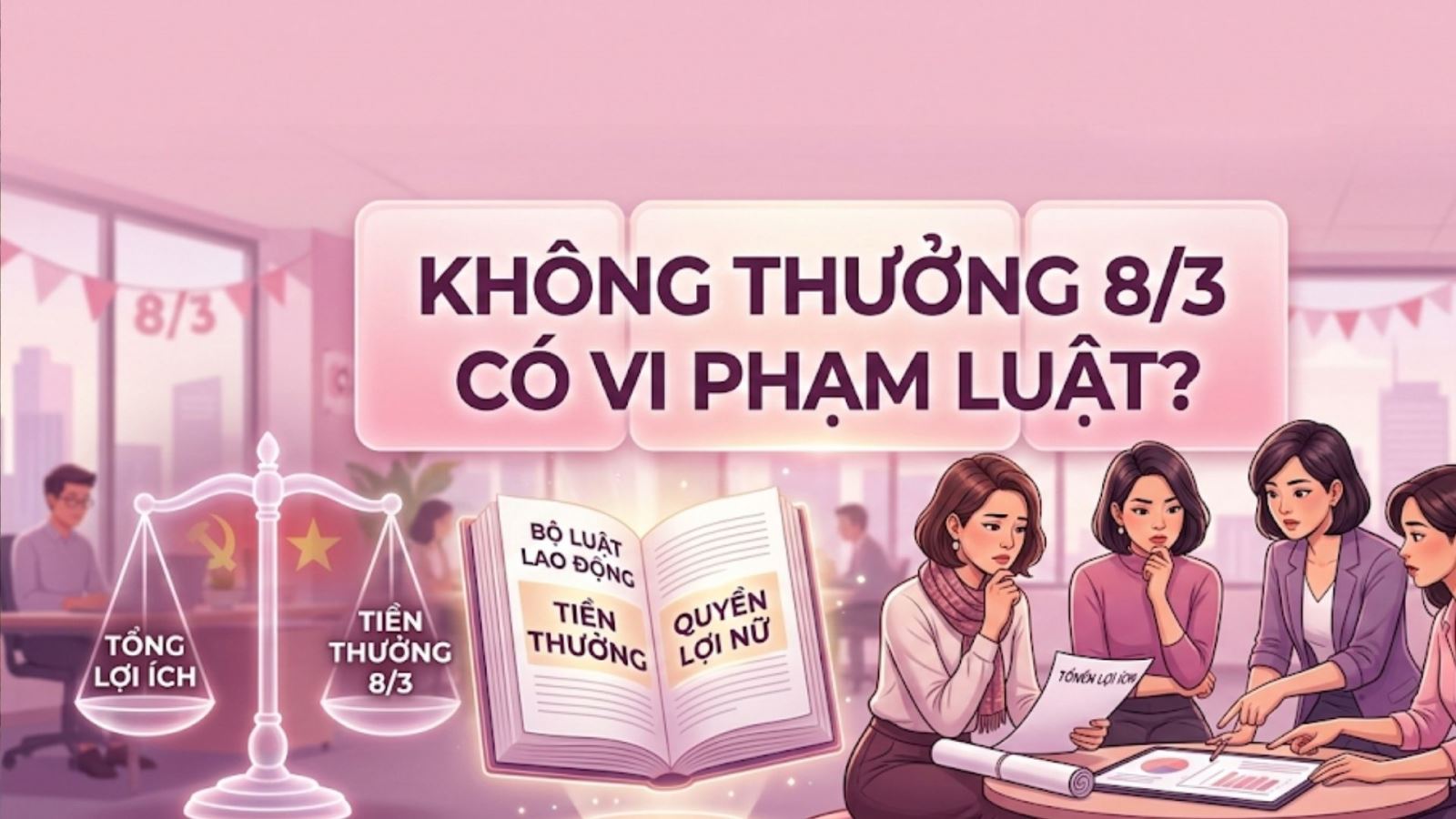 Công ty không tặng quà, không thưởng tiền ngày 8/3: Có vi phạm Luật Lao động không?