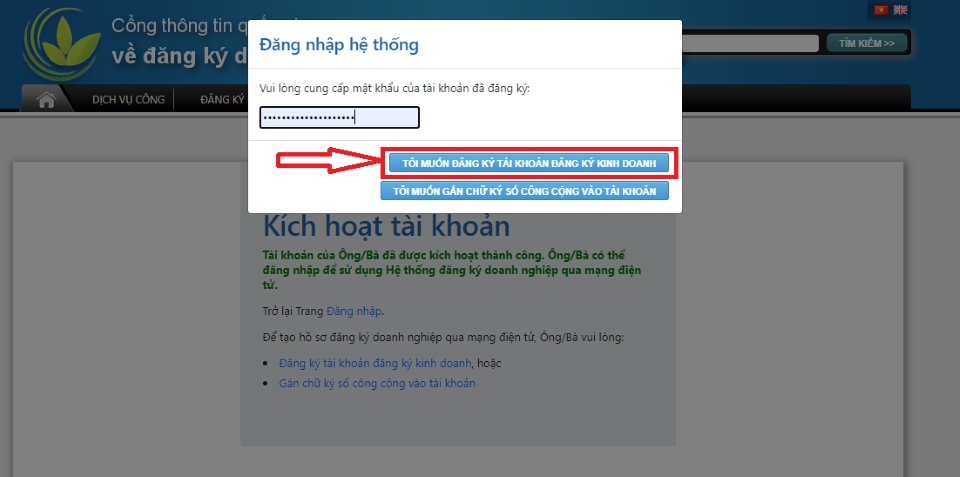 Hướng dẫn cách tạo tài khoản đăng ký kinh doanh online
