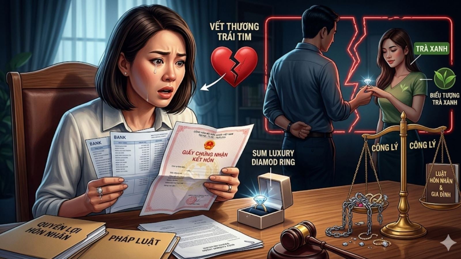 Chồng lấy tiền chung mua nhẫn kim cương tặng "trà xanh" dịp 14/3: Vợ làm sao để thu hồi tài sản?