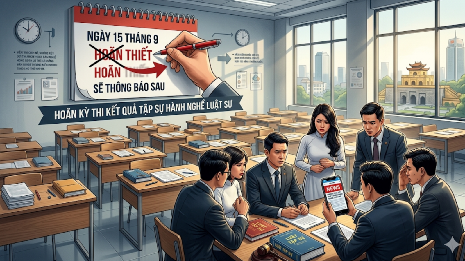 Thông báo khẩn: Lùi lịch thi kiểm tra kết quả tập sự hành nghề Luật sư đợt 1 năm 2026