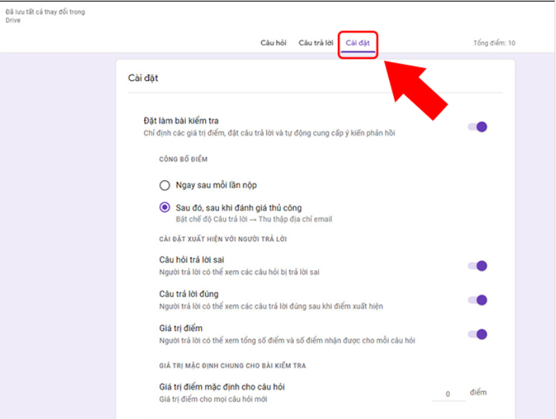 Cách tạo bài kiểm tra, câu hỏi trắc nghiệm trên Google Forms online