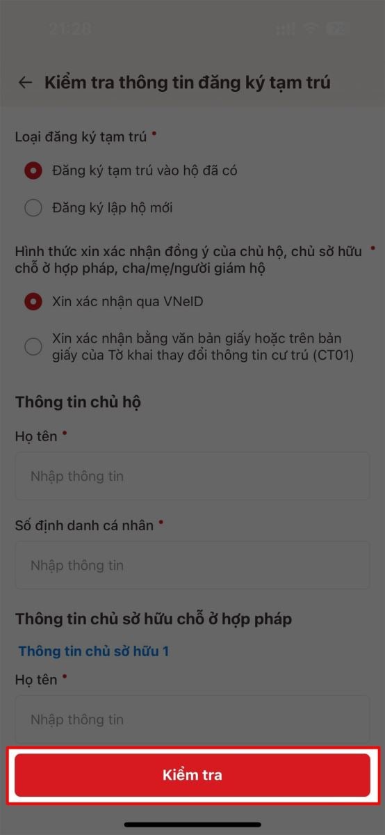 Cách đăng ký tạm trú online cho người thuê nhà trên VNeID mới nhất