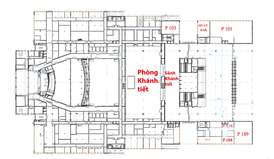 Quy định về sức chứa ở Hội trường lớn Trung tâm hội nghị quốc gia?