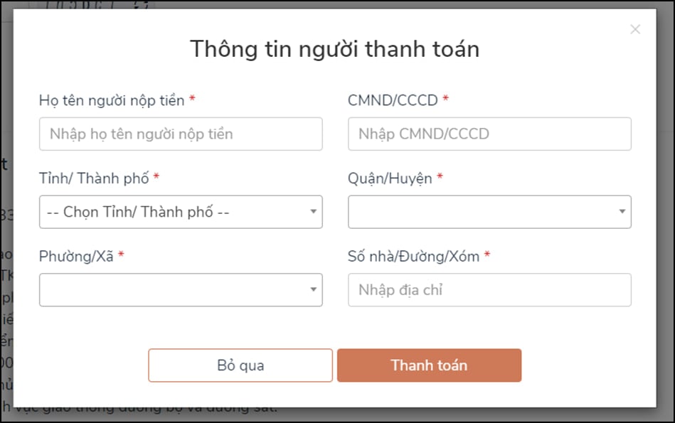 Thủ tục nộp phạt nguội vi phạm giao thông nhanh nhất