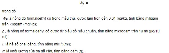 Quy định về thuốc thử xác định formaldehyt tự do và formaldehyt?