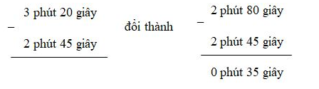 Bài tập Toán lớp 5: Trừ số đo thời gian có đáp án