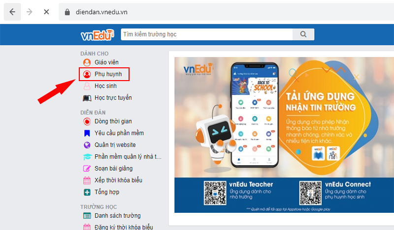 Cách tra cứu sổ liên lạc điện tử vnEdu cho phụ huynh, học sinh