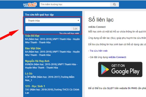 Cách tra cứu sổ liên lạc điện tử vnEdu cho phụ huynh, học sinh
