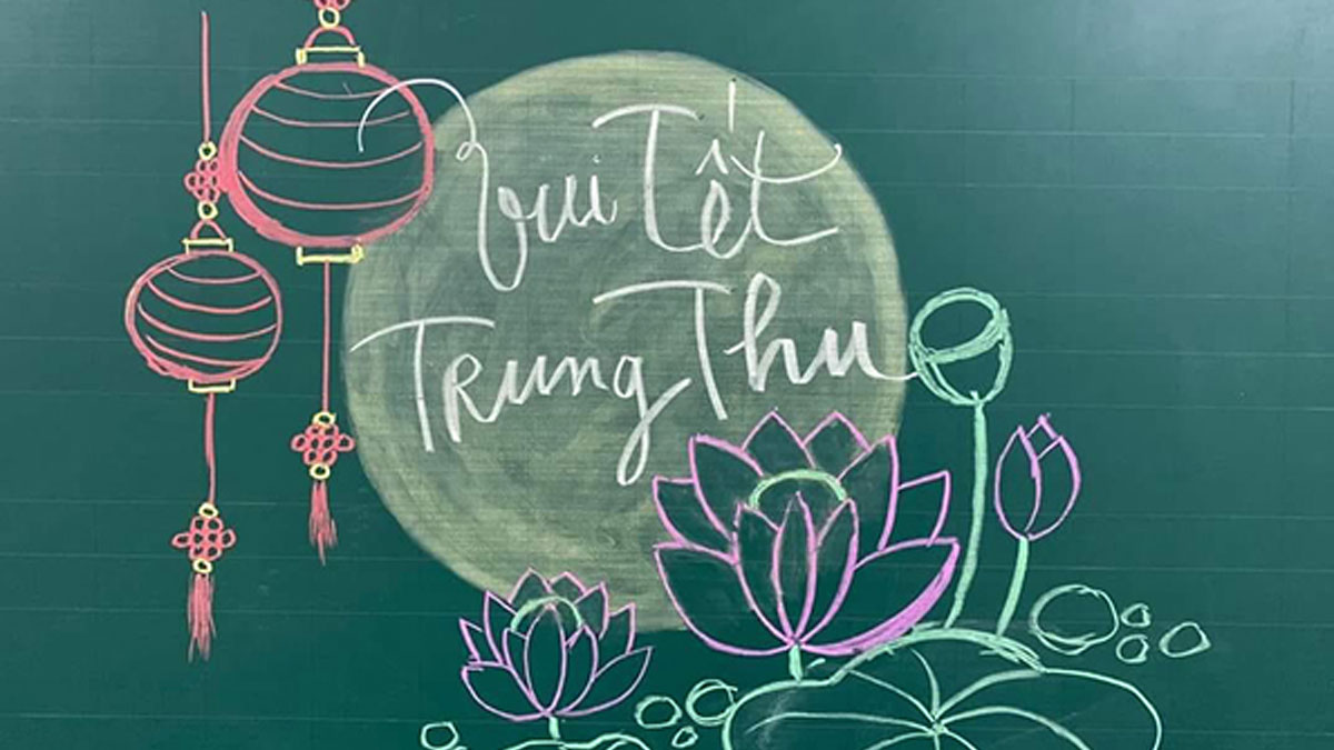 Các mẫu trang trí bảng Tết Trung thu đẹp, ấn tượng nhất 2024