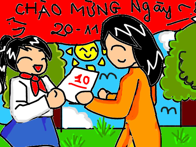 Cách vẽ tranh 20-11 tri ân thầy cô đẹp, ý nghĩa nhất năm 2023