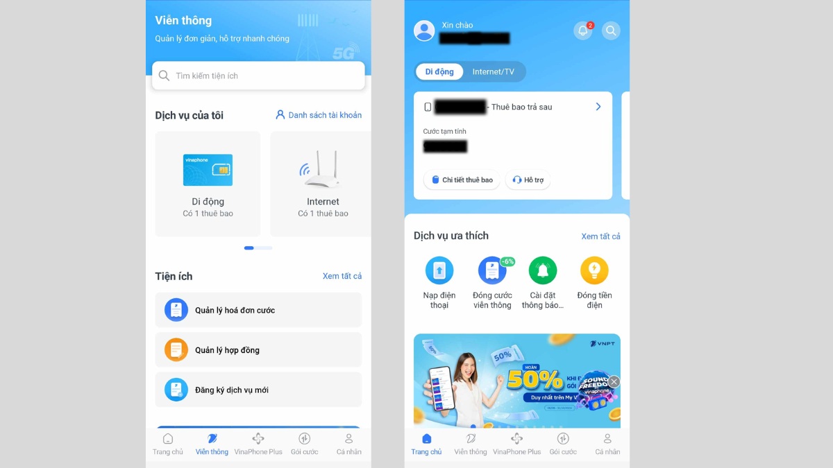 Danh sách các địa điểm phủ sóng 5G VinaPhone, Viettel