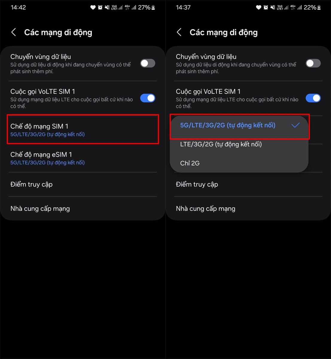 Cách để biết điện thoại đang sử dụng mạng 5G?