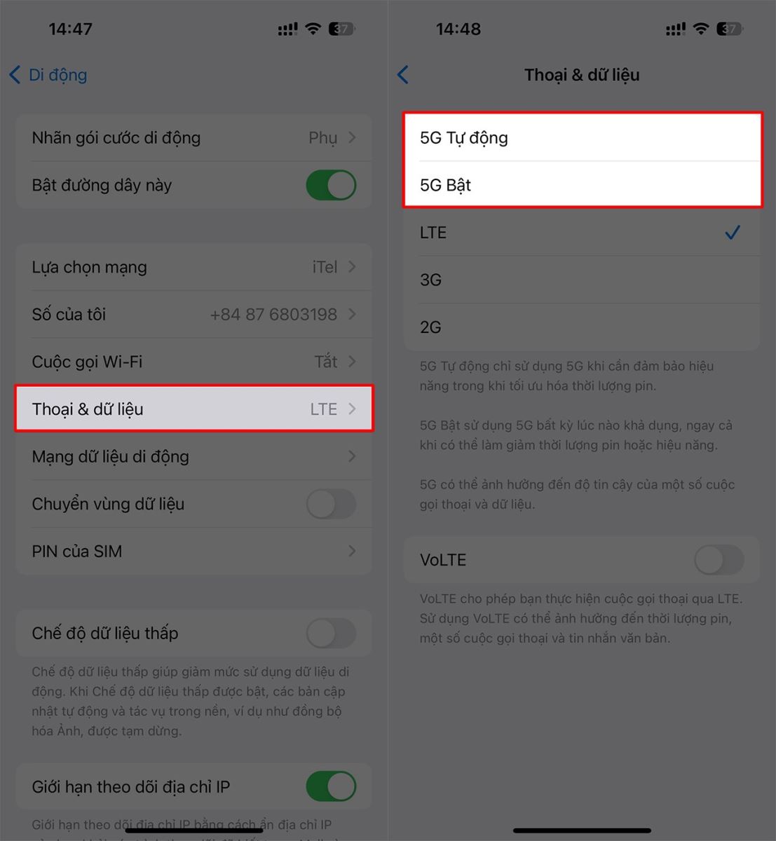 Cách để biết điện thoại đang sử dụng mạng 5G?