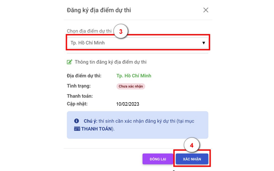 Hướng dẫn thanh toán lệ phí dự thi đánh giá năng lực 2024?