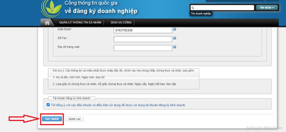 Hướng dẫn cách tạo tài khoản đăng ký kinh doanh online