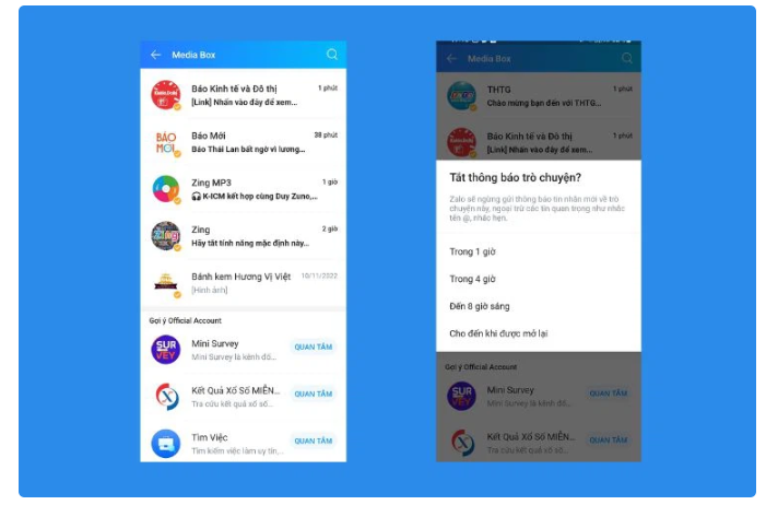 Cách xóa, chặn tin nhắn từ Zalo Official Account đơn giản, nhanh chóng