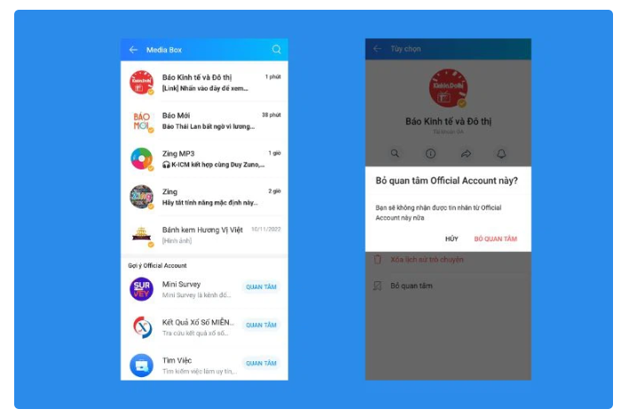 Cách xóa, chặn tin nhắn từ Zalo Official Account đơn giản, nhanh chóng