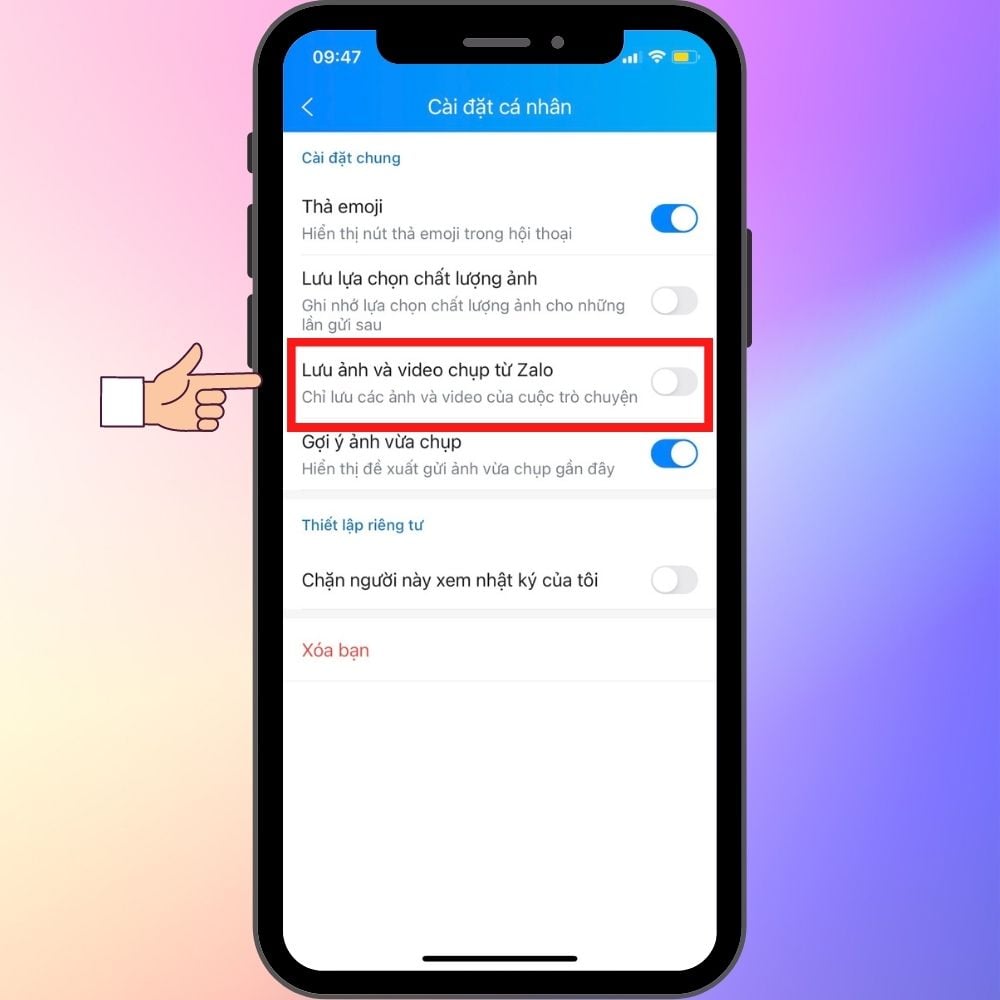 Cách bật, tắt Zalo tự lưu ảnh trên điện thoại, máy tính