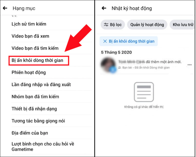 Cách xem lại những bài đã ẩn trên Facebook bằng điện thoại và máy tính