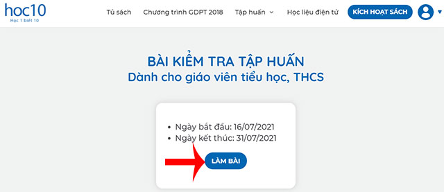 Hướng dẫn làm bài kiểm tra tập huấn sách Cánh Diều năm 2023
