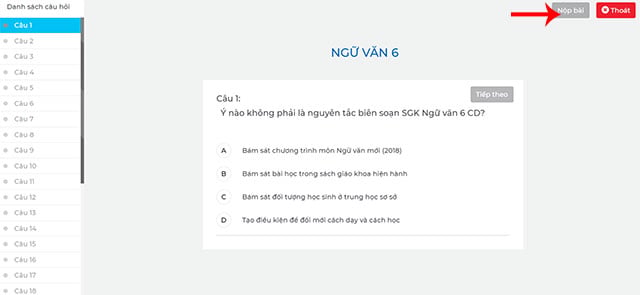 Hướng dẫn làm bài kiểm tra tập huấn sách Cánh Diều năm 2023
