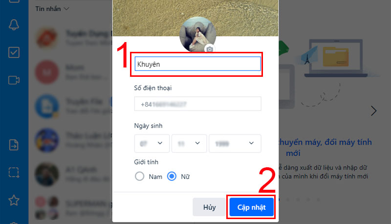 Các bước đổi tên Zalo trên điện thoại, máy tính đơn giản, nhanh chóng nhất