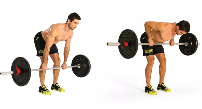 Cách làm bắp tay to ra với bài tập Barbell Bent-Over Row