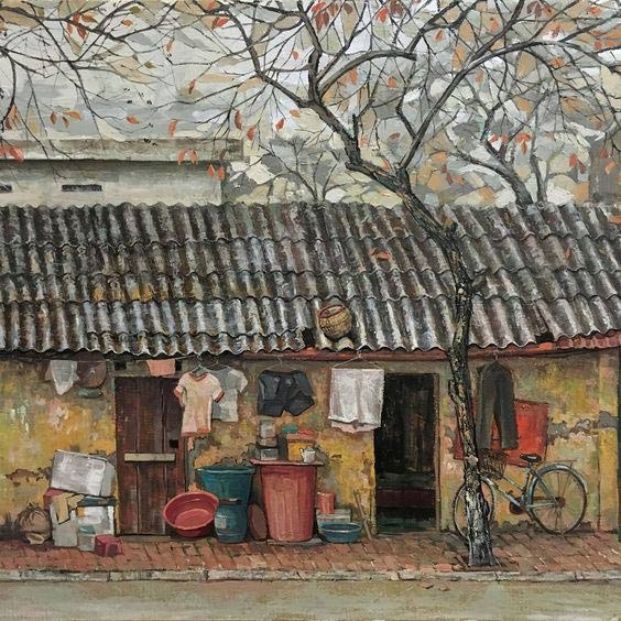 Mẫu tranh vẽ Hà Nội trong em mới nhất