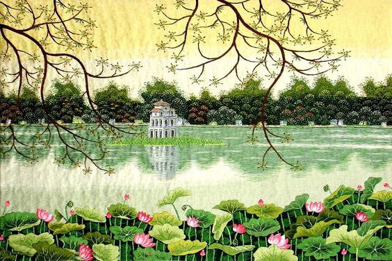 Mẫu tranh vẽ Hà Nội trong em mới nhất